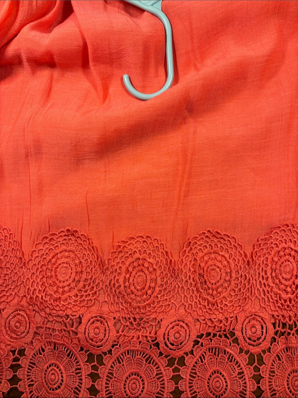 Elegant poppy Red/orange Women's Top w/lace trim size 20 NWT - Picture 8 of 8